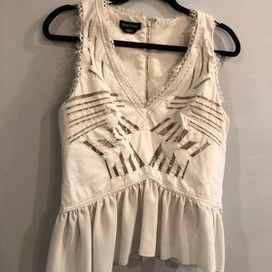 Bebe Leather & lace tank/bustier